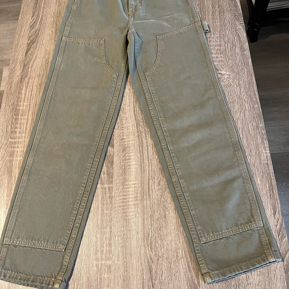 PacSun Olive Green high rise carpenter reinforced knee panels Pants